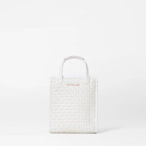 MZ Wallace  Micro Woven Box Tote  Color: Pearl Metallic $255